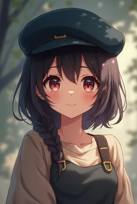 A girl with cap aesthetic anime