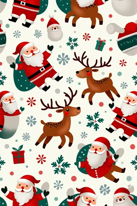 Christmas kwai style seamless pattern