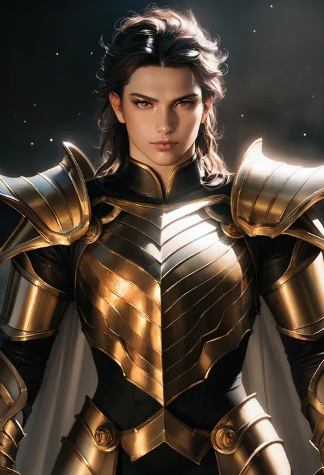 Create a Saint Seiya-style knight wearing armor that represents Brazil, Realistic skin texture，high light，Real light, oc rendered，Hyper-realistic，best qualtiy，8k, super-fine