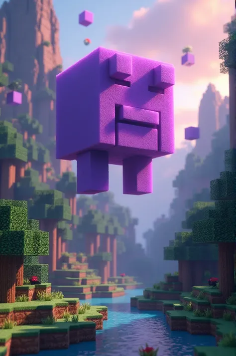 Create a Minecraft art where there is a Shulker