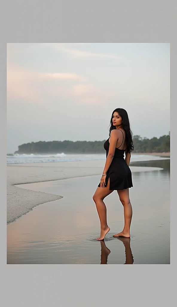 kerala mallu female  reshma in beach..kerala reshma is average sized body perfectly fit body figure with big breast and indian fair skin tone and black hair.wearing  night dress in beachShowing cleavage..Realistic photo.Realistic photo. High quality photo....