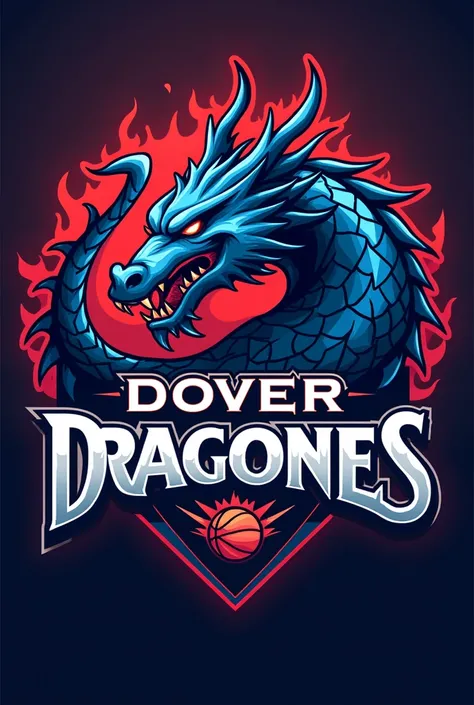  Create for me the logo of an NBA team called "Dover Dragones " with transparent bottom 