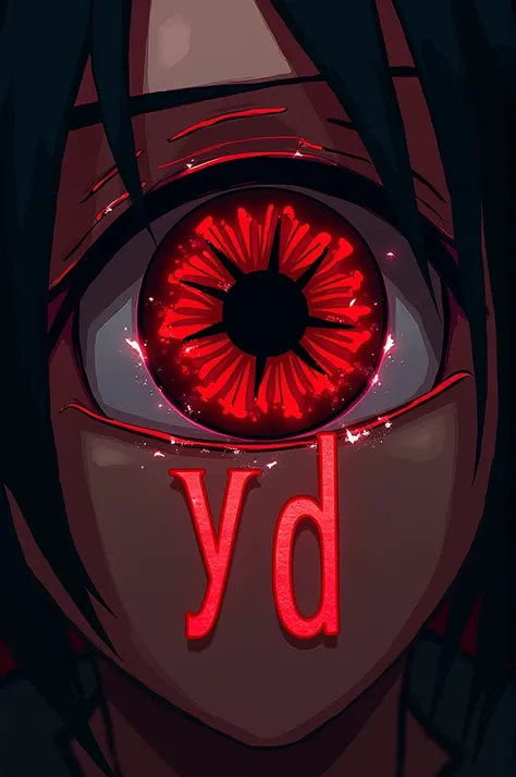 Letters Y D infront of itachi sharingan 