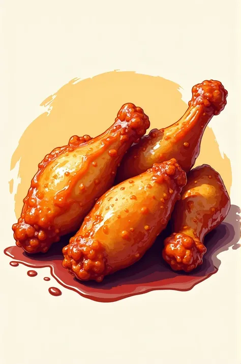 Chiken wings food logo