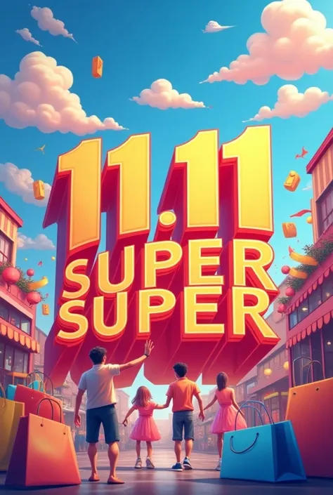  Create a caption "11.11 super sale " 