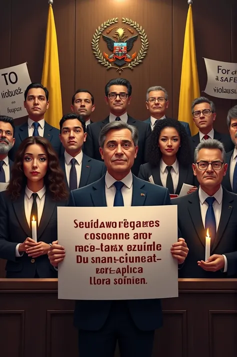 Aquí tienes una descripción para una imagen que refleje el rechazo del Concejo Municipal de Sutatausa contra los actos de violencia and el sicariato:

 The image shows the members of the Sutatausa City Council solemnly gathered in the council room , en un ...