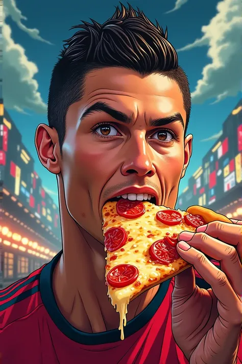 Cristiano Ronaldo manga pizza
