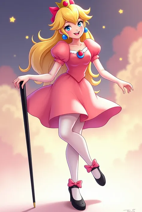 a cartoon picture of a woman in a pink outfit and top hat, princess peach), princess peach, portrait of princess peach, peach, a human-like juicy peach, peach and goma style, princess intergalactica, anime princess, anime barbie in white stockings, the pri...