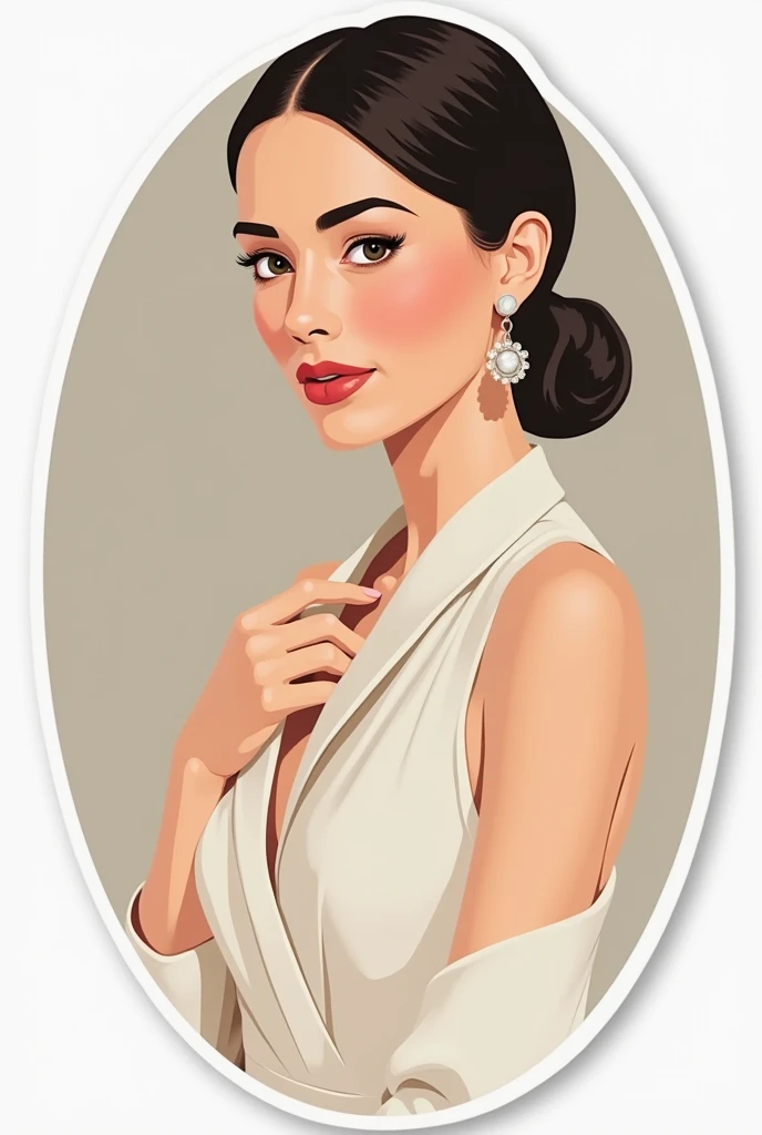 Rich women  beautiful simple sticker