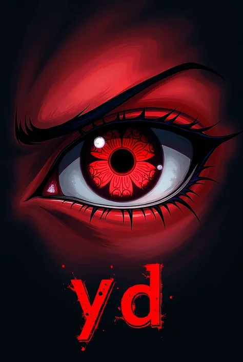 Letters Y D infront of itachi sharingan 
