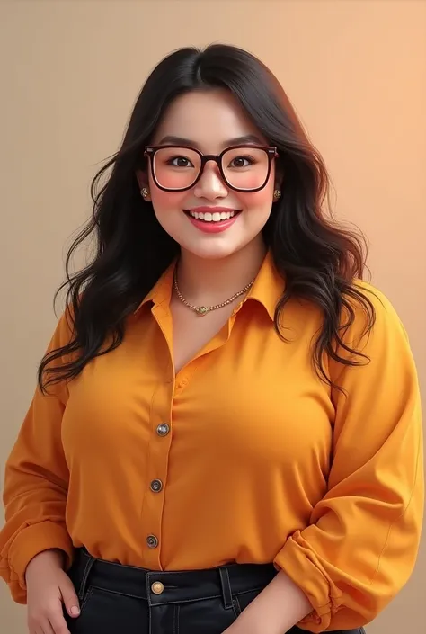 Araya thanamok asian chubby women wear glasses