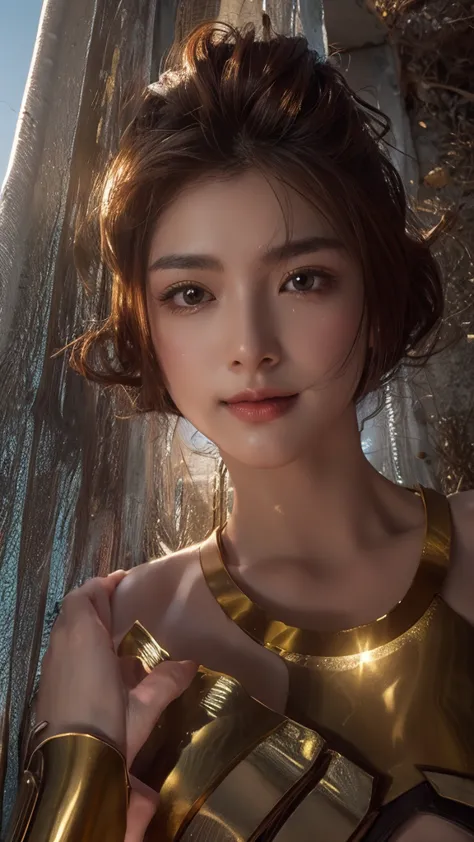 ((1woman))) beautiful korean girl, ultra-realistic photoshoot with cutting-edge details by camus, greek ruins backdrop. shiny go...