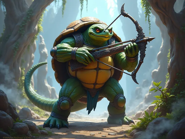 Anthropomorphic humanoid turtle, crossbow, Fantasy, magic, Wizards of the Coast LLC