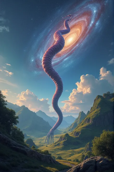  , What grows into an earthworm that grows into the sky and becomes Bia lactea