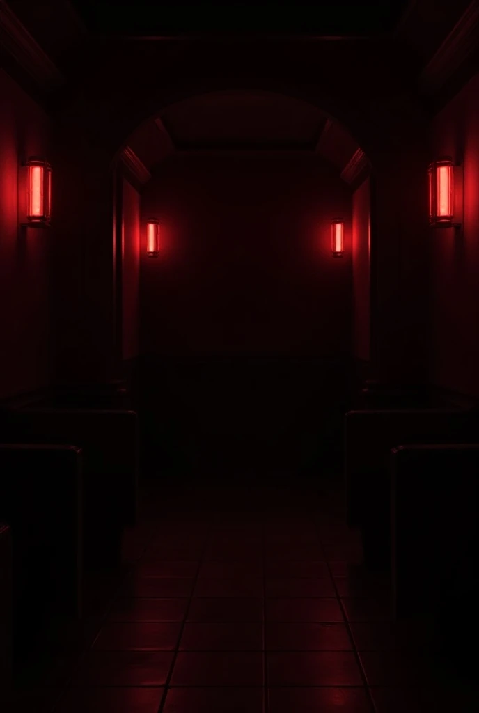 Dark cinema background image with red details 