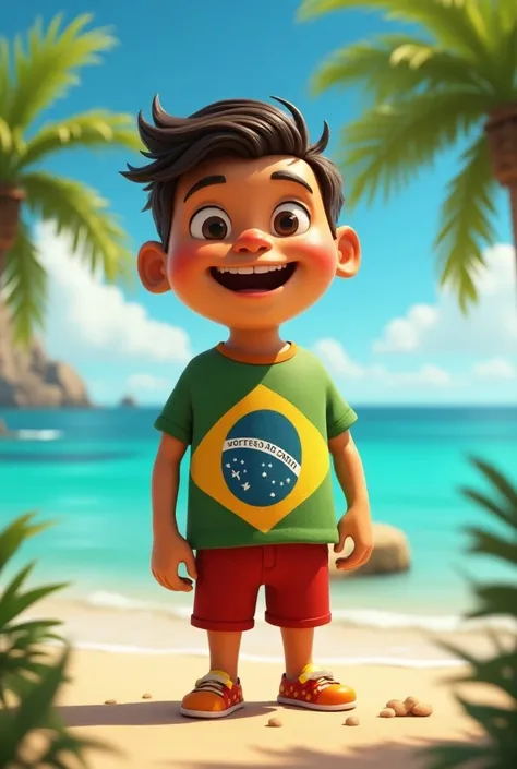 Rio Grande do Norte
"Create a Disney Pixar-style character representing Rio Grande do Nortes flag, using its colors and emblematic symbols in a realistic, cinematic look."