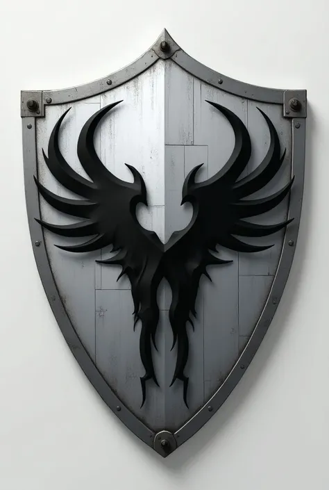 Silver with black shield claws emblem