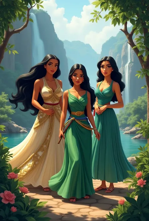 Pocahontas, Tiana e Mulan