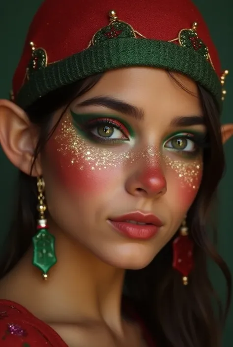 Christmas elf face makeup for men 