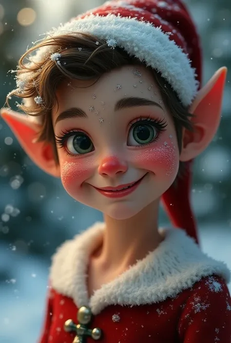 Male Christmas elf facial makeup for men 