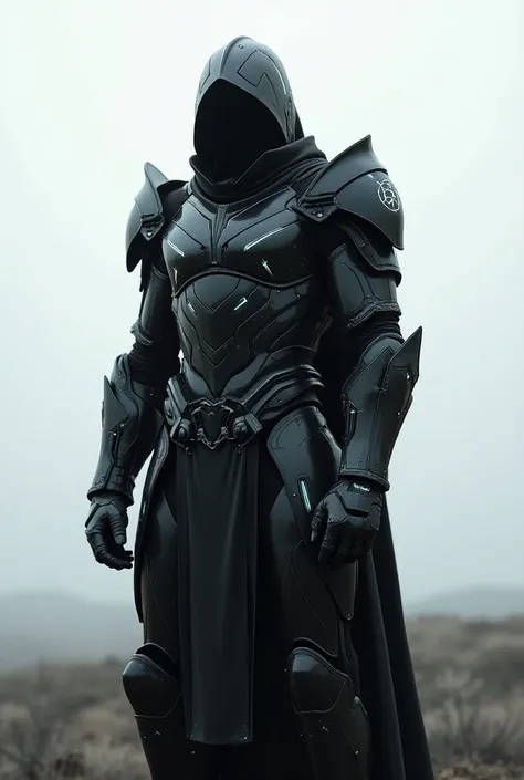 Make a character with black and white armor 