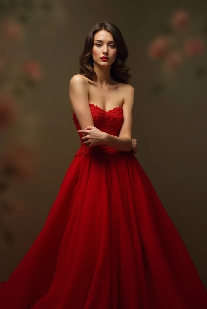 Ana de Armas in a red gown 