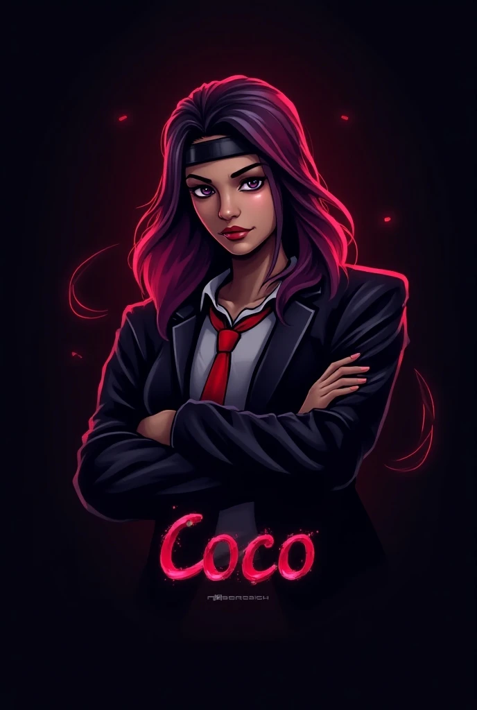 Create a vibrant avatar for CS 1.6 featuring the nickname COCO. The design should have a bold, modern look with a gamer aesthetic. The background should be dark or metallic to give it a professional, intense atmosphere, while the nickname COCO should be in...