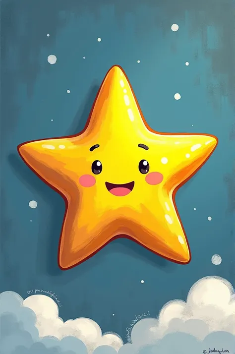 cartoon simple brush cartoon star