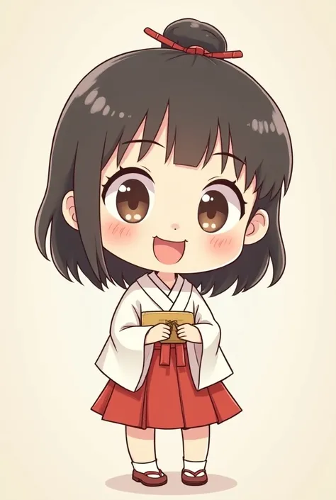 Create a cute webcomic style cartoon of a little Japanese girl