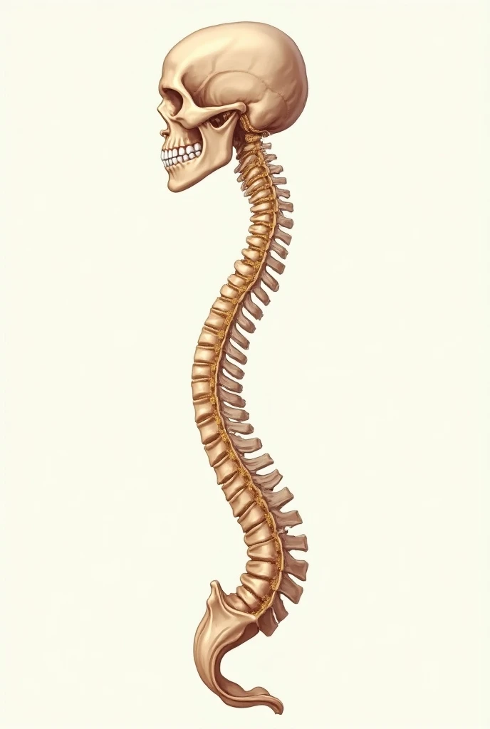 the spinal cord with all its parts