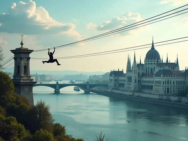 budapest zipline across river