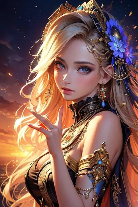 (masterpiece, top quality, best quality, official art, beautiful and aesthetic:1.2), (1girl), extreme detailed, (Fractal Art:1.3), colorful, beautiful detailed eyes, beautiful detailed lips, extremely detailed eyes and face, long eyelashes, angelic smile, ...