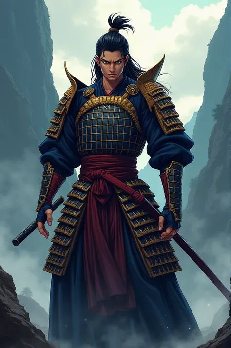 Anime illustration about a samurai warrior