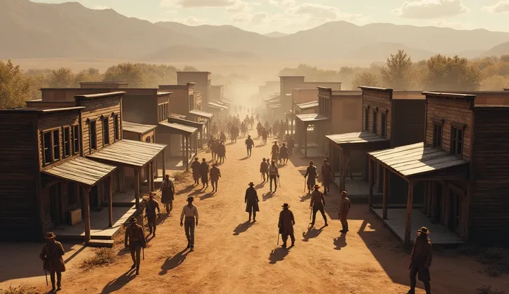 a very detailed city in the Old West