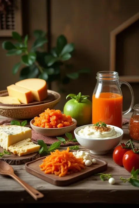 A table full of fermented foods