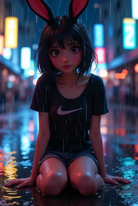 girl 15 years old, girl sexy, wet girl, girl in the rain , girl in the rain  сидит, girl sitting,  young girl ,  big breasts, skinny girl, очень skinny girl, open chest,  big booty,  bond black t-shirt , мокрая  bond black t-shirt ,  girl sits on her knees...