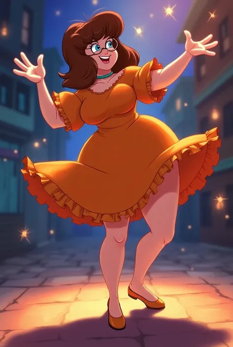 Velma Dinkley twirling huge ass 