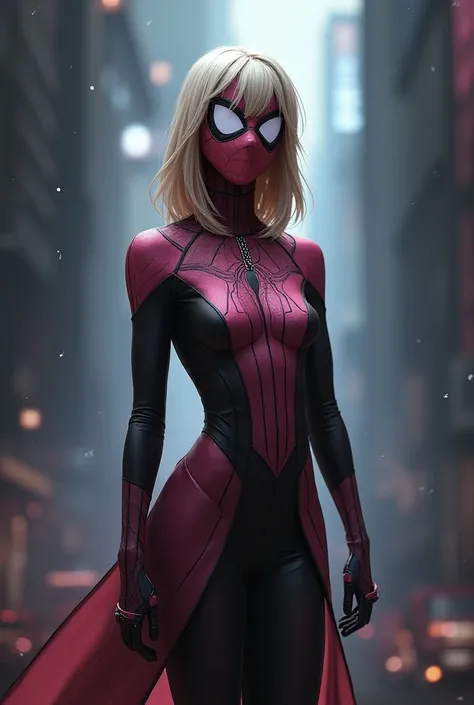 Spider gwen in dress  with spider mask 