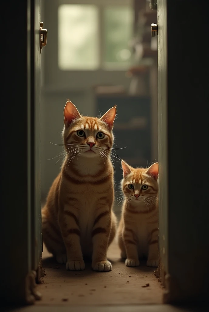  In a quiet dwelling ,  where life seems simple ,  two cats are about to stage a large-scale operation:  to steal the forbidden snack from the supply closet .


 ---

The Scenario

1 .  Scene 1 — Introduction

Mysterious music begins to be heard .  Zoom on...