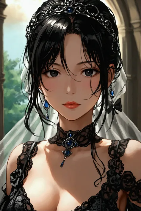 1 woman,  black head, black eyes,  big boobs,  Delicate Face , dress, masterpiece,  top quality , uncensored