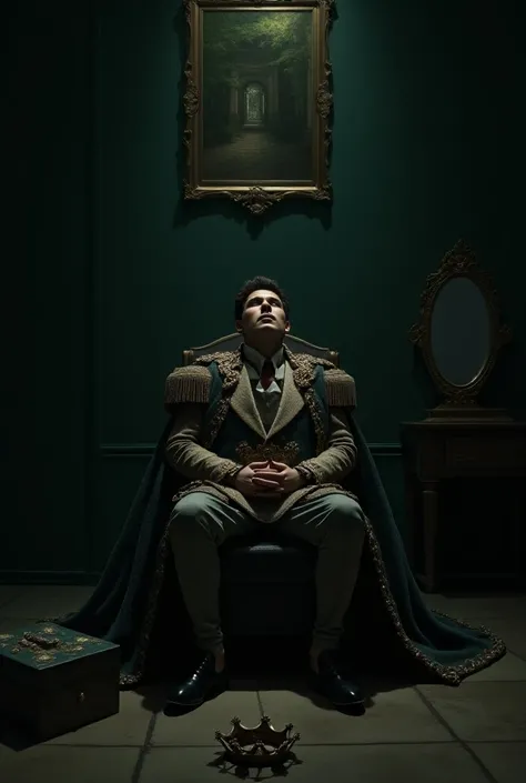 Searching for Identity in dark room have box and mirror the prince4:00 (2:00-2:30) 

- He closes his eyes, breathes deeply, tries to connect with the feelings that arise inside him, to remember his past memories. 

Flash Back GREEN AREA EXT :11:00 LT
- Whe...