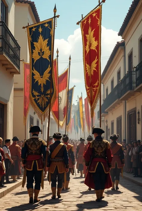 Create an image OF The Annual Walk of the Colonial Era Banner