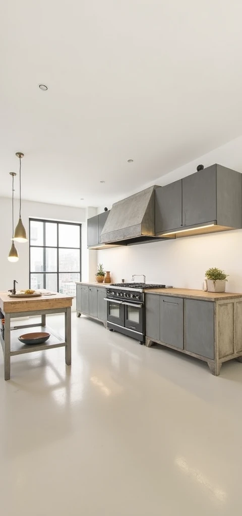 Turn this kitchen into an industrial-style kitchen 