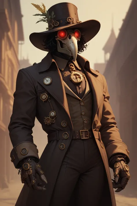 Steampunk Ironman plague doctor