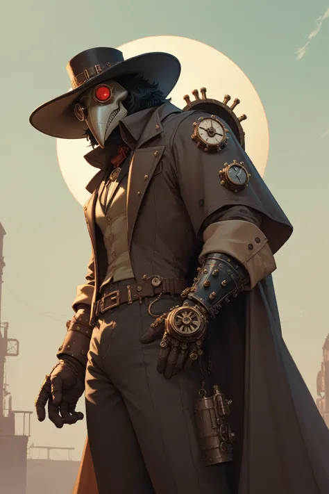 Steampunk Ironman plague doctor