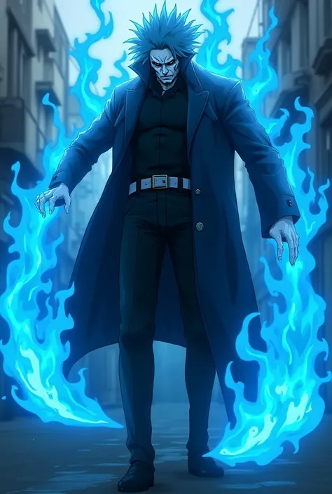 My hero academia dabi from season 7, fire must be blue. Stop making him topless.