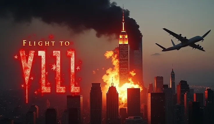 Impressive visual :  The plane is about to hit the tower ,  with an explosion in the foreground that distorts the surrounding air.  The fire and debris are so intense that they seem to be  "Exit" from the image, catching the viewers attention .  It uses a ...