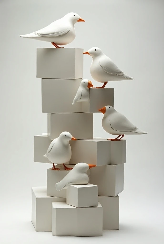 You could create a construction of 20 bird-shaped cubes