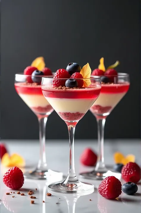 Picture of desserts in glasses 