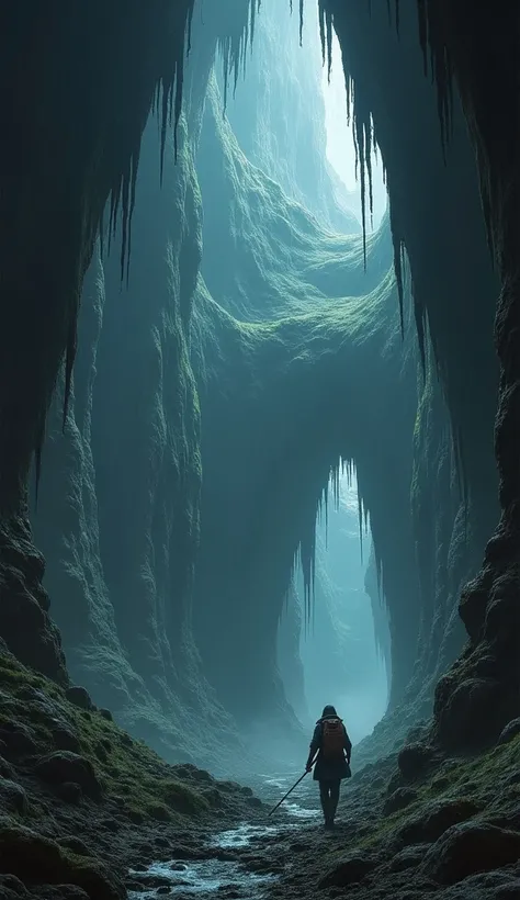 An underground cave system where one can go for days without seeing sunlight or another living being